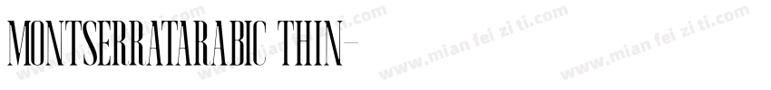 MontserratArabic Thin字体转换
